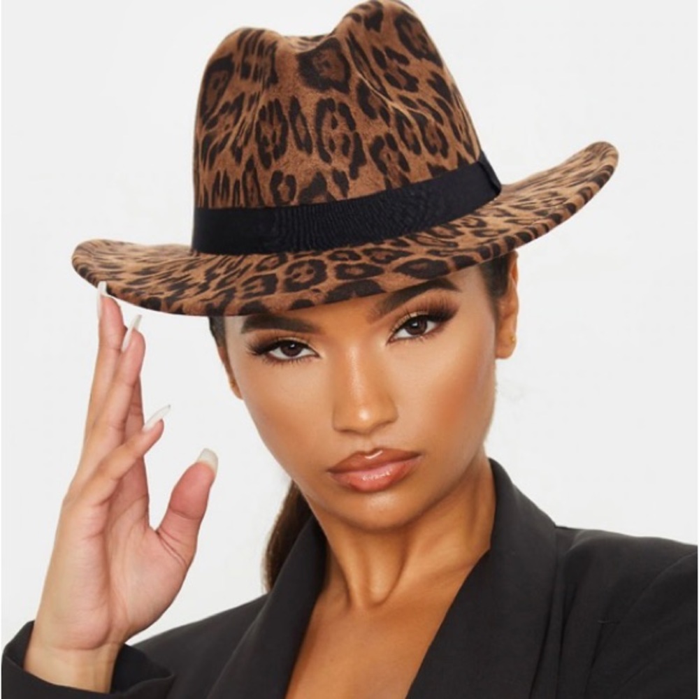 Leopard fedora hat